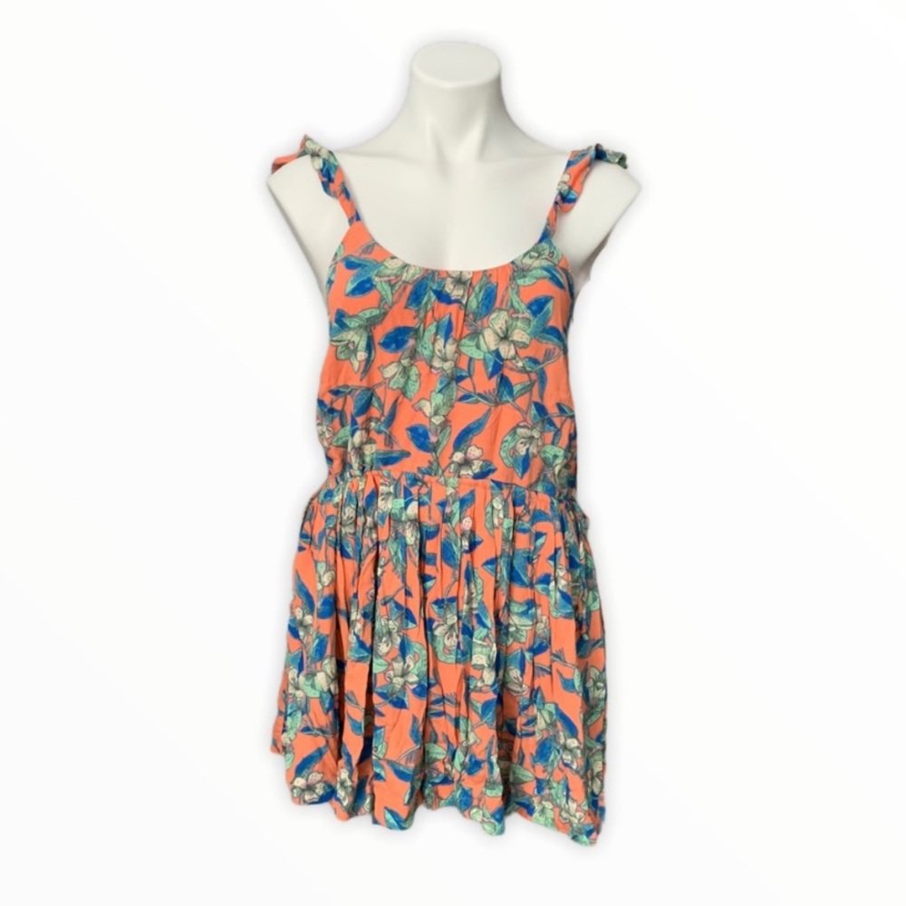 Free people revolve orange dear you ruffle dress